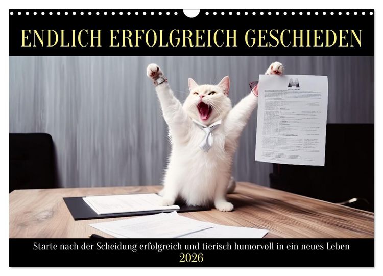 Produktbild: Endlich erfolgreich geschieden (Wandkalender 2026 DIN A3 quer), CALVENDO Monatskalender