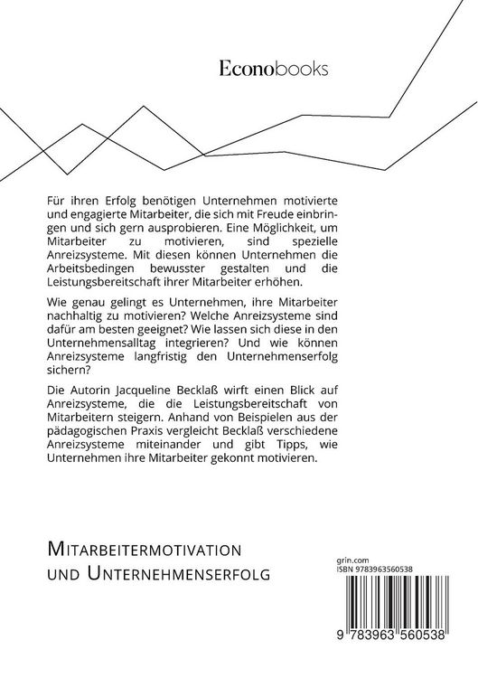 Produktbild: Mitarbeitermotivation und Unternehmenserfolg. Welche Anreizsysteme f&ouml;rdern die Motivation von Mitarbeitern?