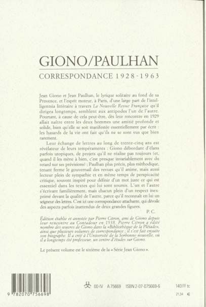 Produktbild: Cahiers Giono