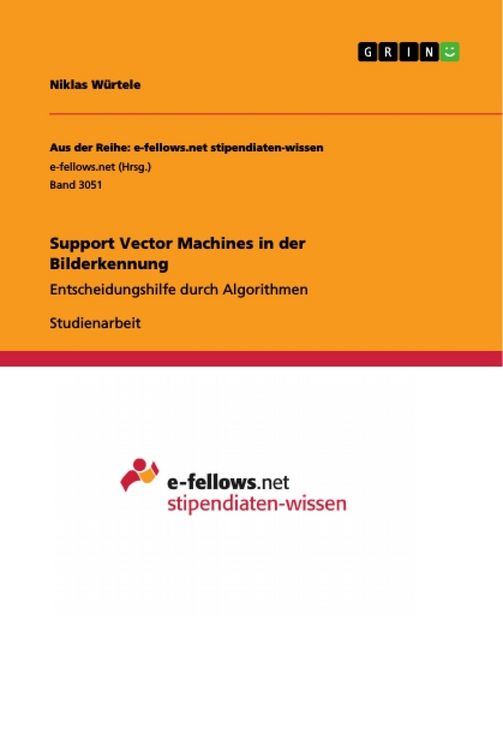 Produktbild: Support Vector Machines in der Bilderkennung