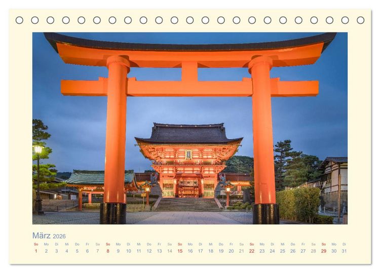 Produktbild: Eine Reise durch Japan (Tischkalender 2026 DIN A5 quer), CALVENDO Monatskalender