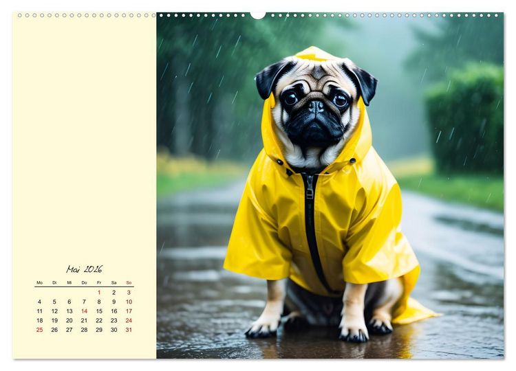 Produktbild: Gut beh&uuml;tete Hunde (Wandkalender 2026 DIN A2 quer), CALVENDO Monatskalender