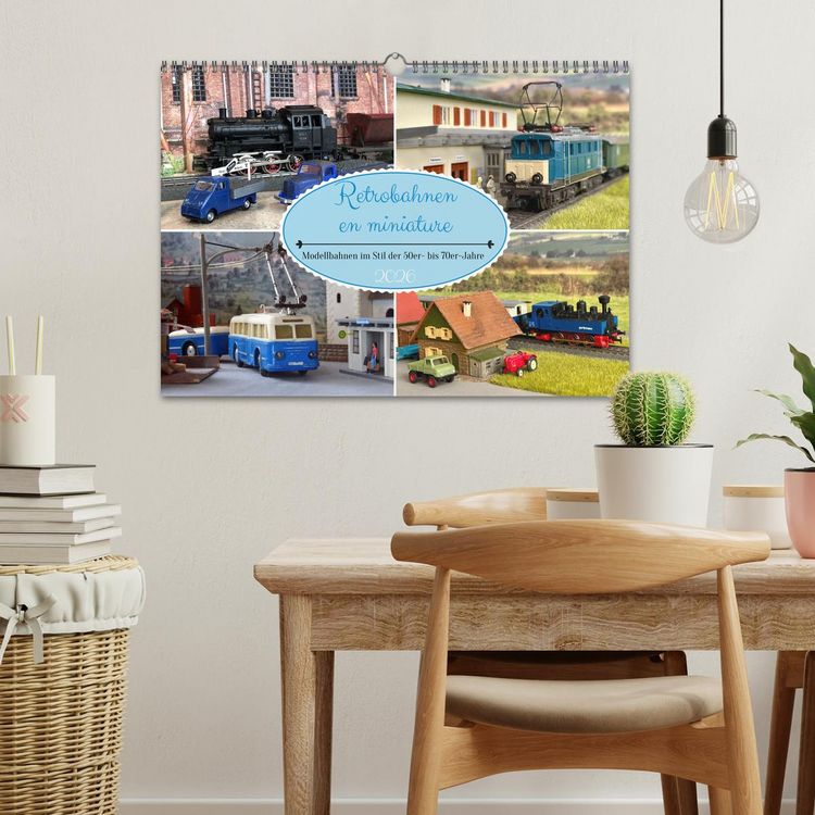 Produktbild: Retrobahnen en miniature (Wandkalender 2026 DIN A3 quer), CALVENDO Monatskalender