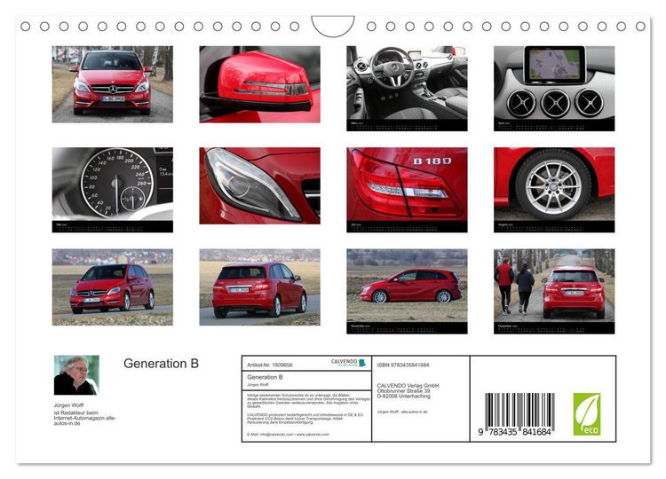 Produktbild: Generation B (Wandkalender 2025 DIN A4 quer), CALVENDO Monatskalender