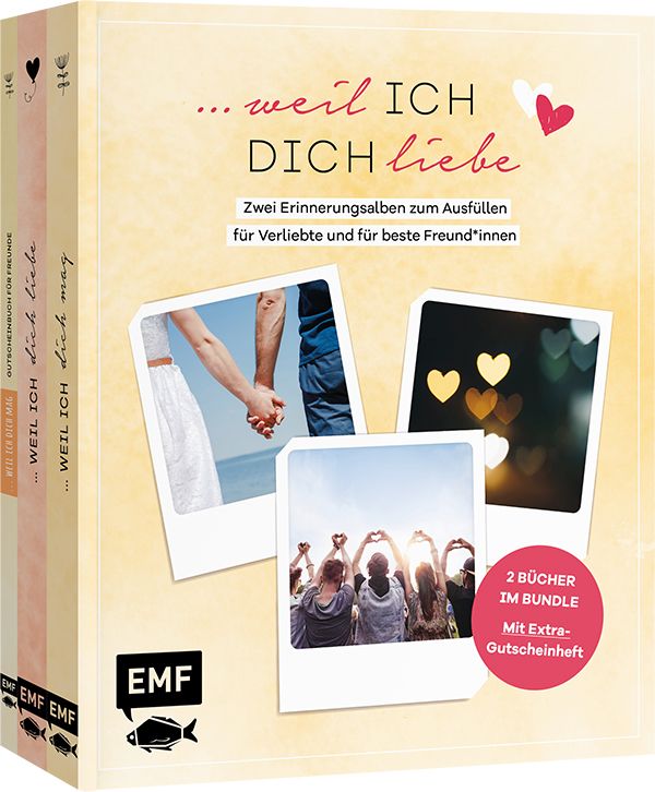 Produktbild: &hellip;weil ich dich liebe &ndash; Zwei B&uuml;cher im Bundle: Erinnerungsalben f&uuml;r Verliebte und f&uuml;r beste Freund*innen