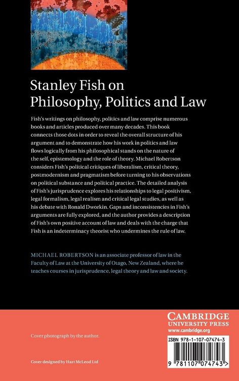 Produktbild: Stanley Fish on Philosophy, Politics and Law