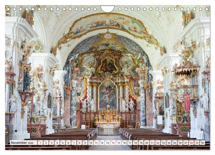 Produktbild: Bayerns Kirchen (Wandkalender 2026 DIN A4 quer), CALVENDO Monatskalender
