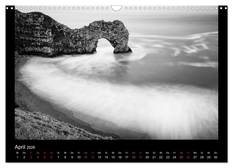 Produktbild: Soultouch - Schwarzwei&szlig; Landschaften, die die Seele ber&uuml;hren (Wandkalender 2026 DIN A3 quer), CALVENDO Monatskalender