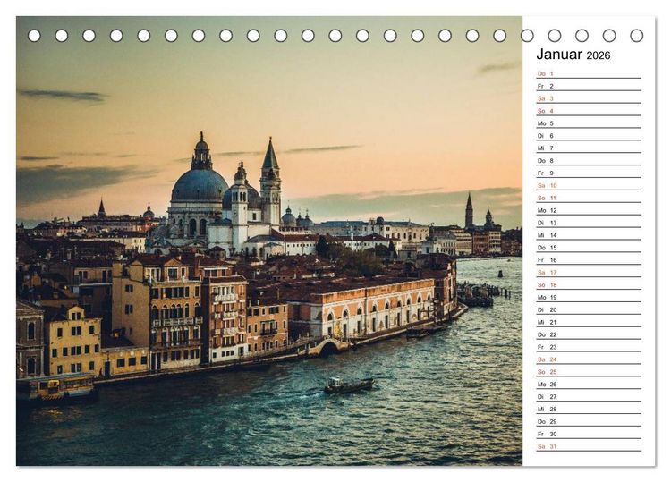 Produktbild: Traumstadt Venedig (Tischkalender 2026 DIN A5 quer), CALVENDO Monatskalender
