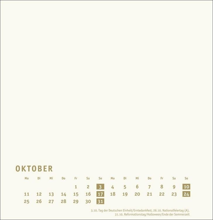 Produktbild: Premium-Bastelkalender gold gro&szlig; 2027
