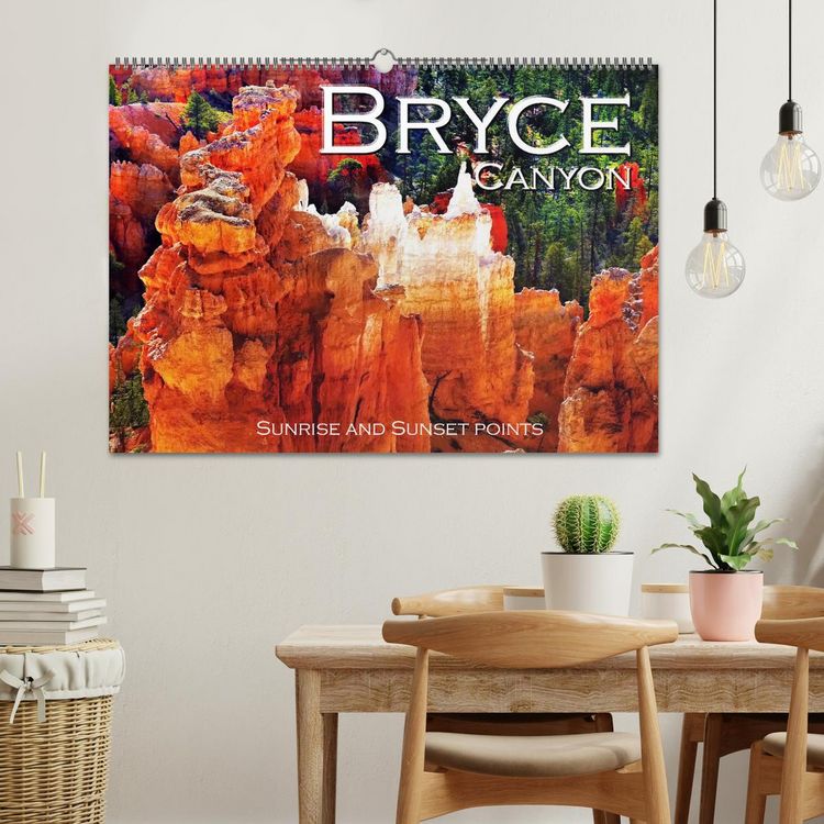 Produktbild: Bryce Canyon, Sunrise and Sunset points (Wall Calendar 2026 DIN A2 landscape), CALVENDO 12 Month Wall Calendar