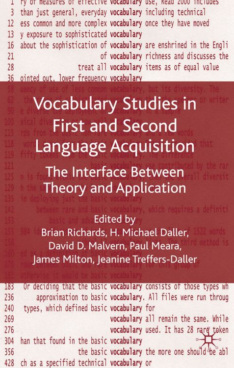 Produktbild: Vocabulary Studies in First and Second Language Acquisition
