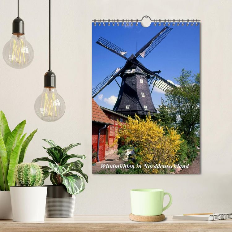 Produktbild: Windm&uuml;hlen in Norddeutschland (Wandkalender 2026 DIN A4 hoch), CALVENDO Monatskalender