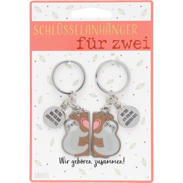 Produktbild: Paar-Schl&uuml;sselanh&auml;nger "Faultier"