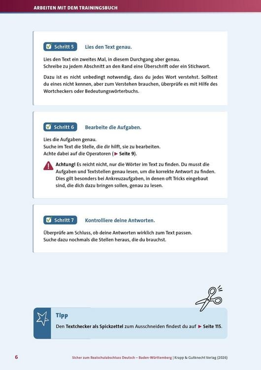 Produktbild: Sicher zum Realschulabschluss Deutsch Baden-W&uuml;rttemberg neues Pr&uuml;fungsformat 2027