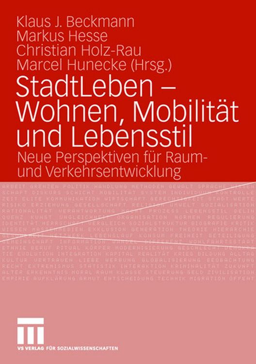 Produktbild: StadtLeben - Wohnen, Mobilit&auml;t und Lebensstil