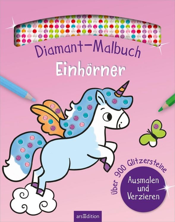 Produktbild: Diamant-Malbuch Einh&ouml;rner