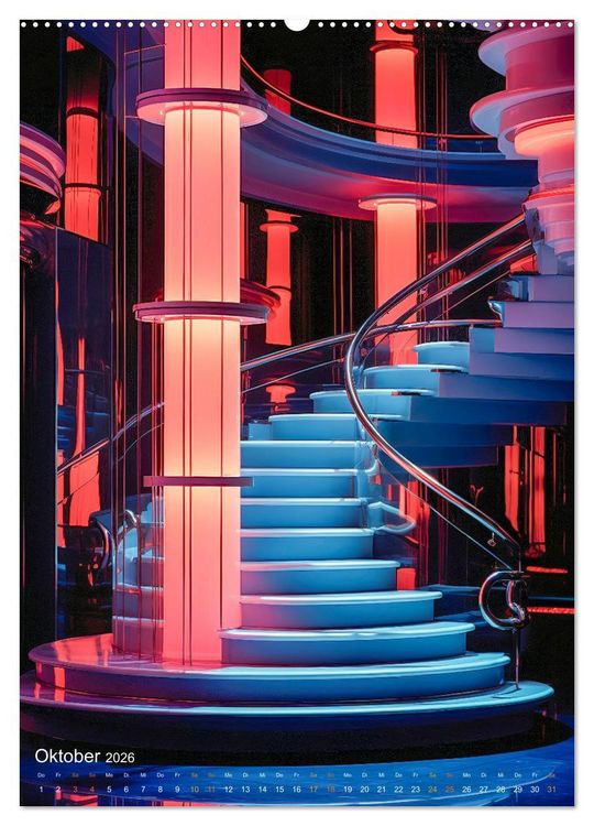 Produktbild: Treppen Architektur (Wandkalender 2026 DIN A2 hoch), CALVENDO Monatskalender
