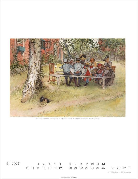 Produktbild: Carl Larsson Kalender 2027