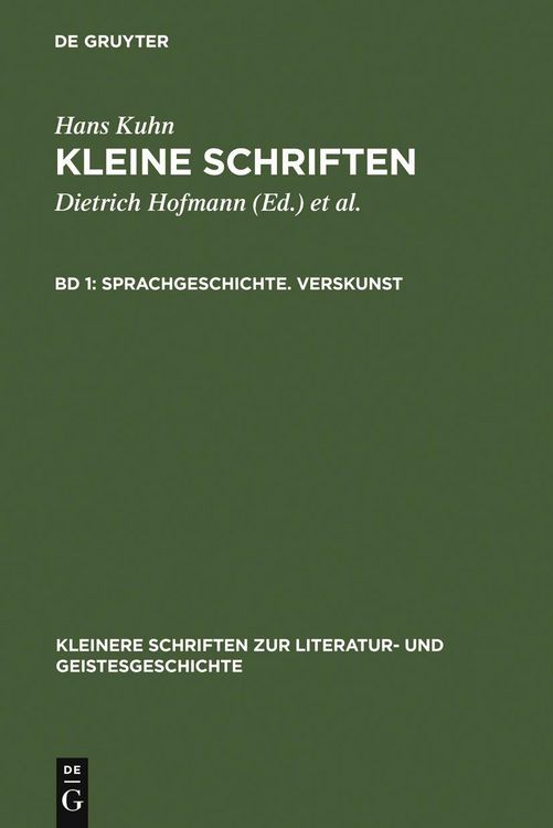 Produktbild: Sprachgeschichte. Verskunst