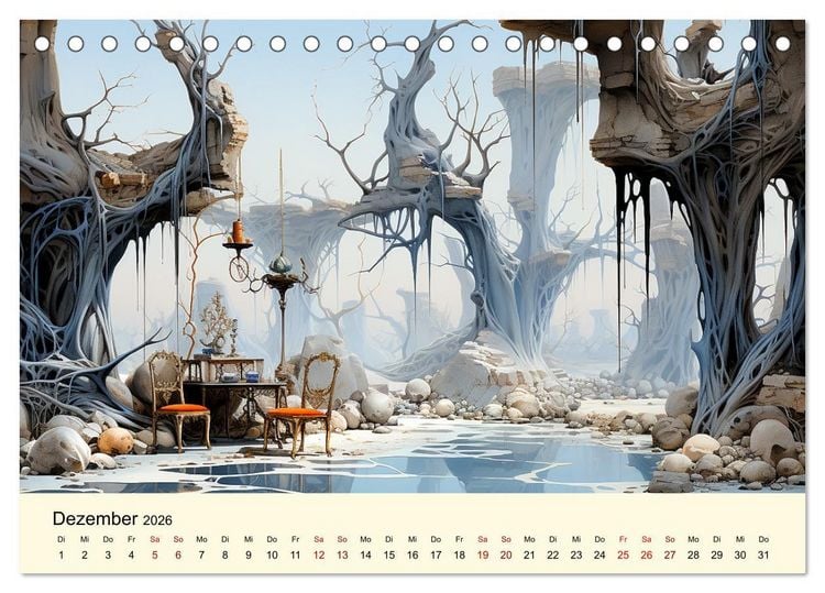 Produktbild: Surreale W&uuml;ste (Tischkalender 2026 DIN A5 quer), CALVENDO Monatskalender