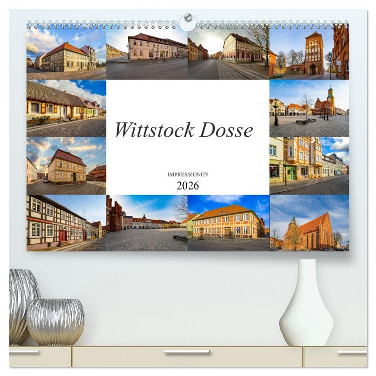 Produktbild: Wittstock Dosse Impressionen (hochwertiger Premium Wandkalender 2026 DIN A2 quer), Kunstdruck in Hochglanz