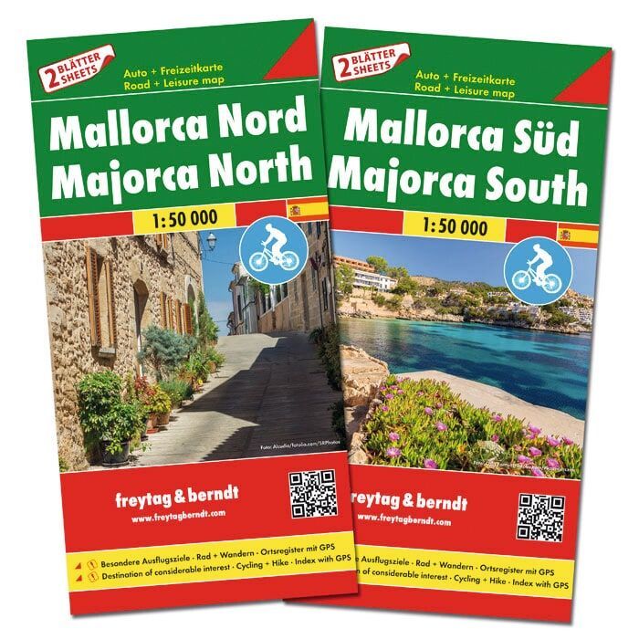 Produktbild: Freytag & berndt Stra&szlig;enkarte Mallorca Set Nord und S&uuml;d 1:50.000