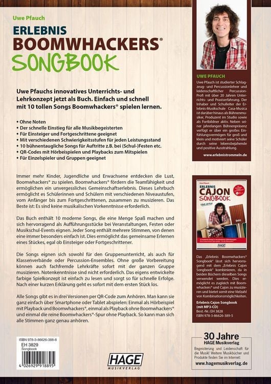 Produktbild: Erlebnis Boomwhackers&reg; Songbook