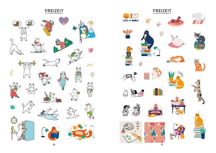 Produktbild: Bullet Journal Stickerbuch &ndash; Katzenliebe