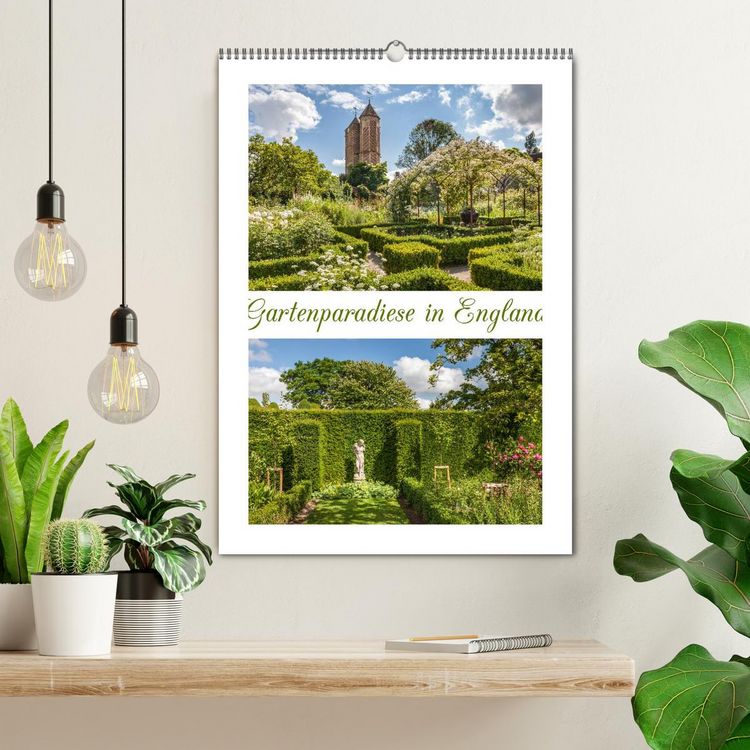 Produktbild: Gartenparadiese in England (Wandkalender 2026 DIN A2 hoch), CALVENDO Monatskalender