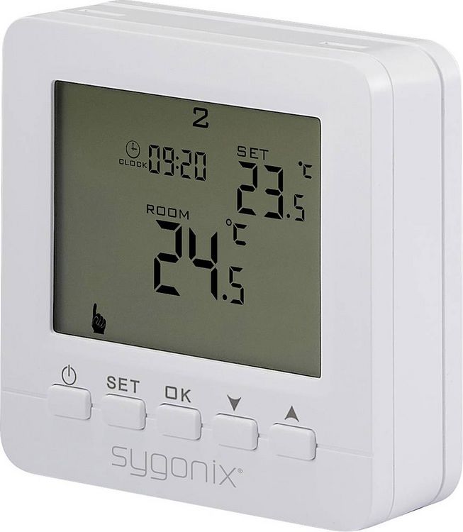 Produktbild: Sygonix SY-6805680 SY02B05RF Funk-Raumthermostat Aufputz Wochenprogramm 1St.
