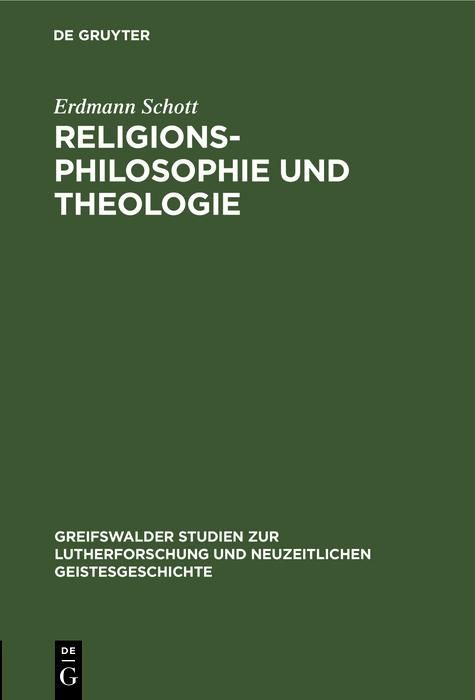 Produktbild: Religionsphilosophie und Theologie