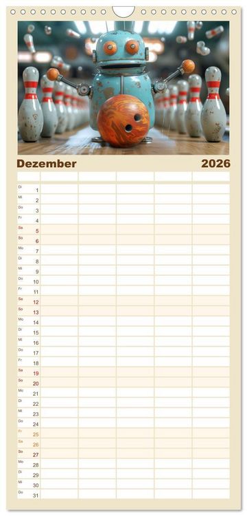 Produktbild: Familienplaner 2026 - Neues aus dem Roboter Sport Club mit 5 Spalten (Wandkalender, 21 x 45 cm) CALVENDO