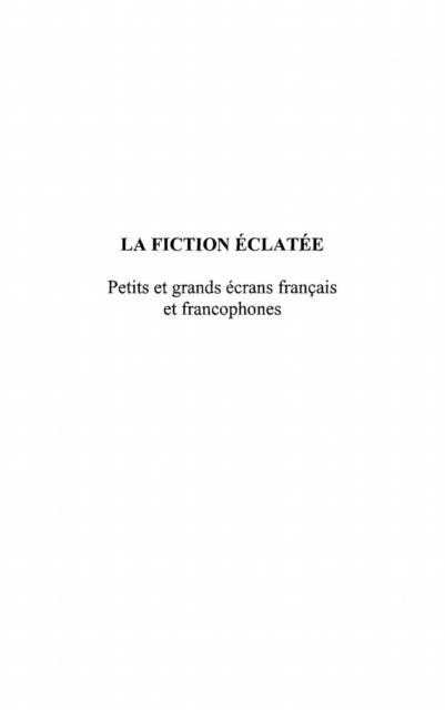 Produktbild: La fiction eclatee