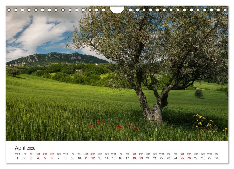 Produktbild: San Marino The oldest Republic in the world (Wall Calendar 2026 DIN A4 landscape), CALVENDO 12 Month Wall Calendar