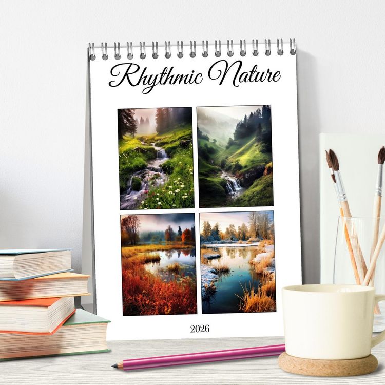 Produktbild: Rhythmic Nature (Desk Calendar 2026 DIN A5 portrait), CALVENDO 12 Month DeskCalendar