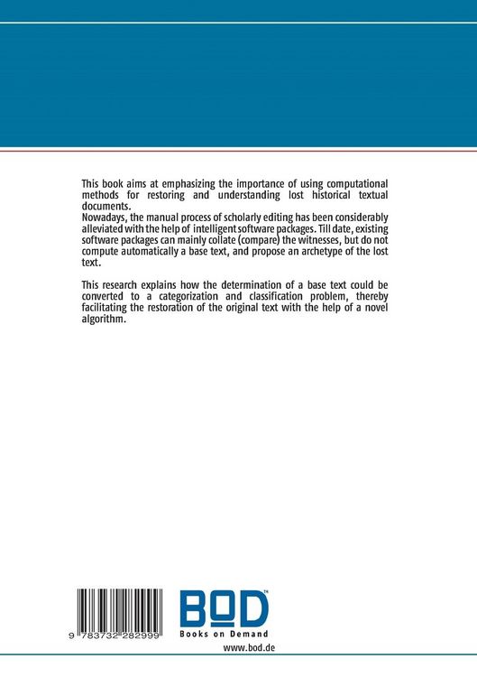 Produktbild: Computer-Supported Textual Criticism