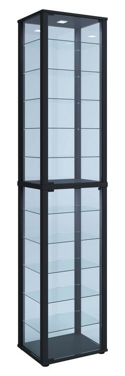Produktbild: Holz Glas Stand Vitrine Sammelvitrine Kavisa XXL