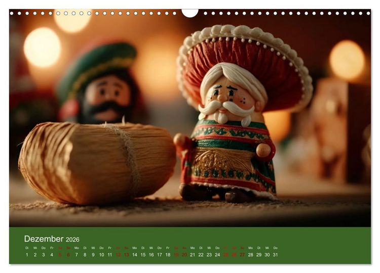 Produktbild: Farben Mexikos: Eine farbenfrohe Reise durch die Jahreszeiten (Wandkalender 2026 DIN A3 quer), CALVENDO Monatskalender