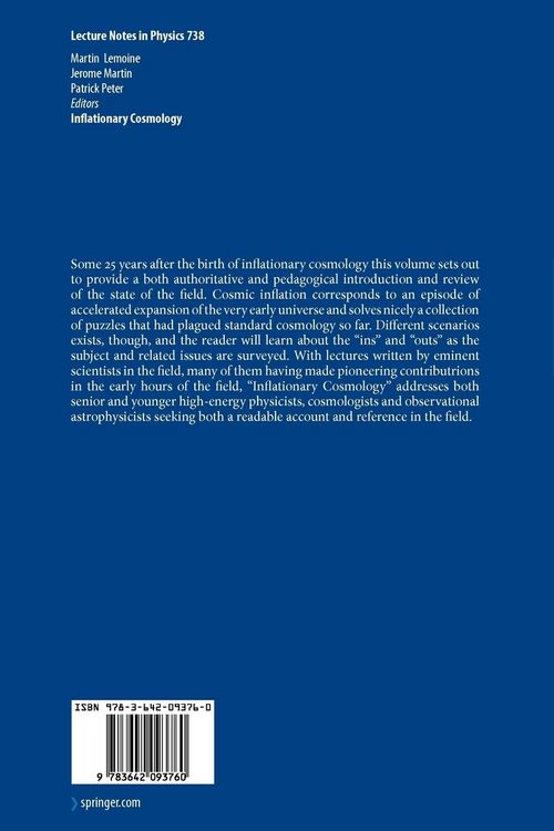 Produktbild: Inflationary Cosmology