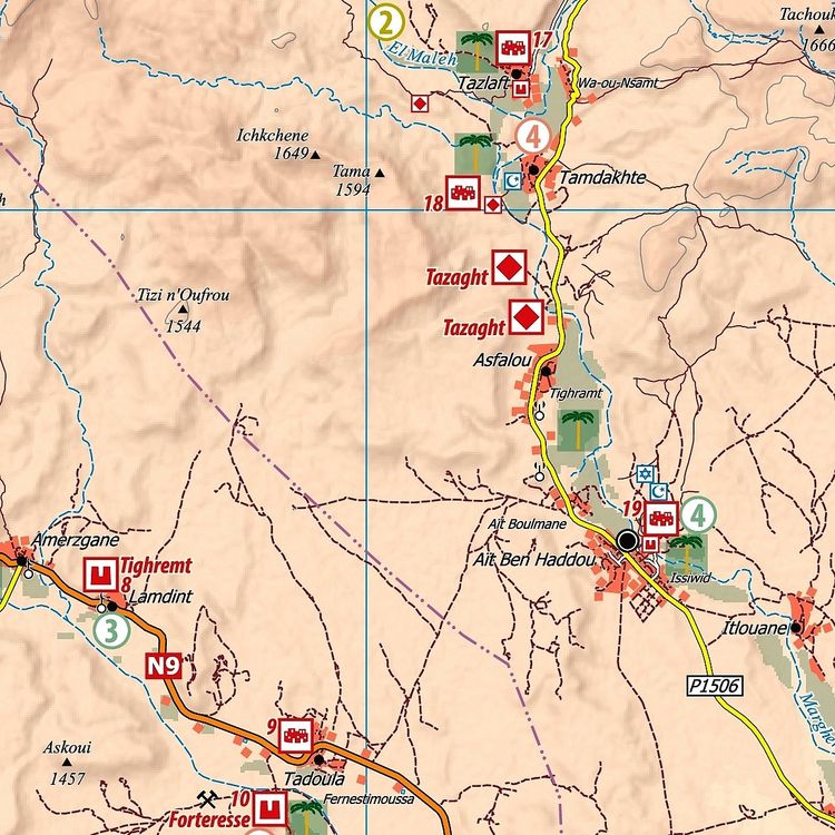 Produktbild: M11: A&iuml;t Ben Haddou - Ouarzazate - Skoura 1:120.000 + GPS-Waypoints