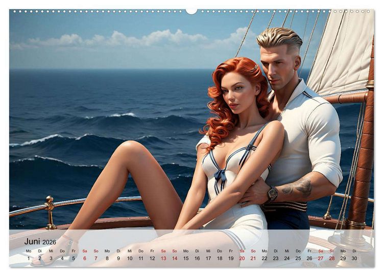 Produktbild: Maritime Leidenschaft - Sonne, Meer und hei&szlig;e Flirts (Wandkalender 2026 DIN A2 quer), CALVENDO Monatskalender