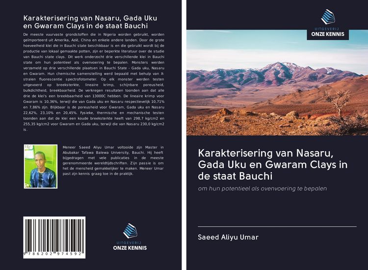 Produktbild: Karakterisering van Nasaru, Gada Uku en Gwaram Clays in de staat Bauchi
