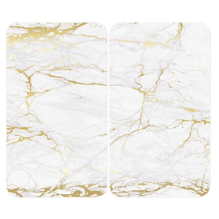 Produktbild: Herdabdeckplatte Universal Mod. Marmor Gold, 2er Set, f&uuml;r alle Herdarten geeignet