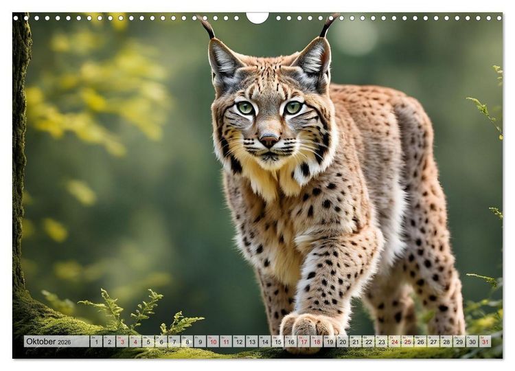 Produktbild: Auf den Spuren der Luchse (Wandkalender 2026 DIN A3 quer), CALVENDO Monatskalender
