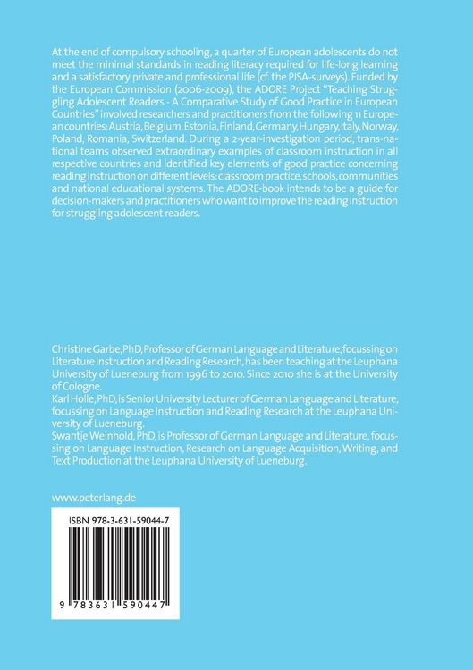 Produktbild: ADORE &ndash; Teaching Struggling Adolescent Readers in European Countries
