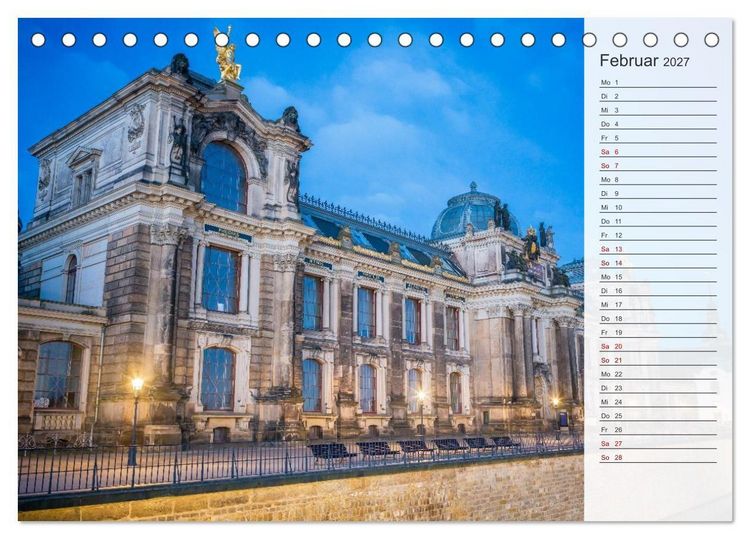 Produktbild: Dresden an der Elbe - Der Planer (Tischkalender 2027 DIN A5 quer), CALVENDO Monatskalender