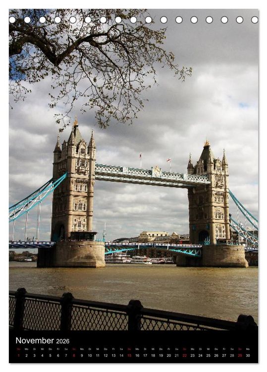 Produktbild: London - Impressionen (Tischkalender 2026 DIN A5 hoch), CALVENDO Monatskalender