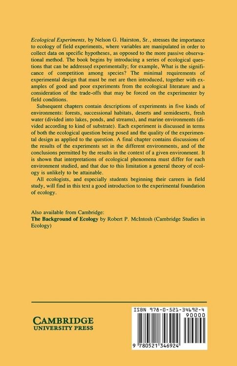 Produktbild: Ecological Experiments