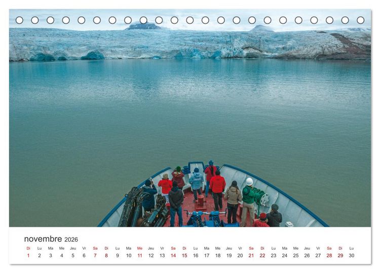 Produktbild: L'&eacute;t&eacute; sur les &icirc;les Svalbard (Calendrier de bureau 2026 DIN A5 vertical), CALVENDO calendrier mensuel